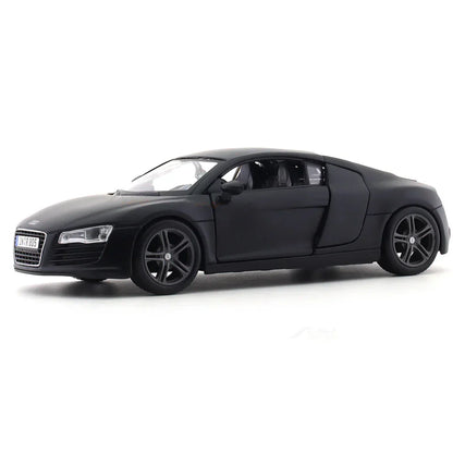 Maisto 1:24 Audi R8 Matte Black | Licensed Diecast Sports Car Model Collectible
