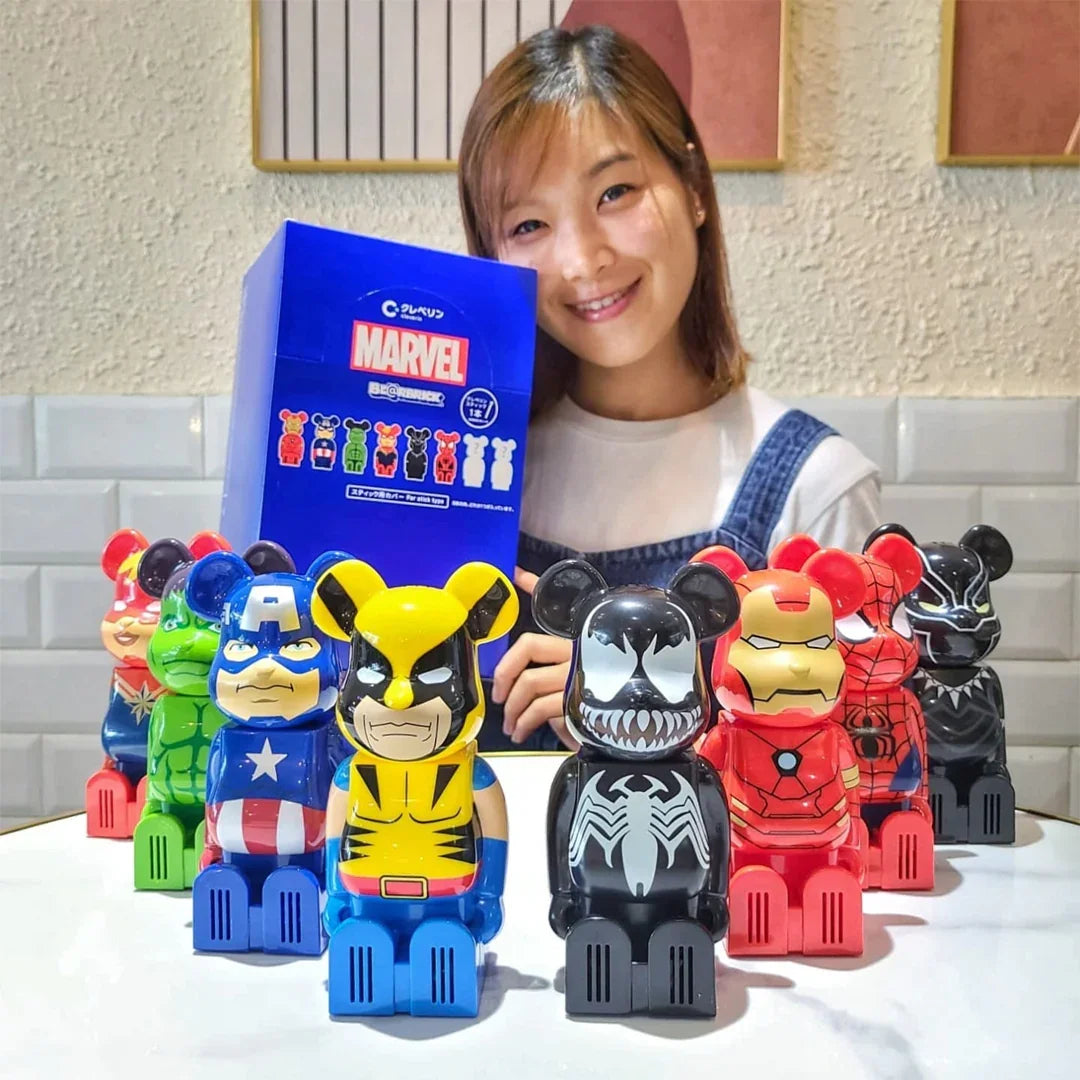 Cleverin × BE@RBRICK Ultimate Action Figure Marvel Design – Air Purifying Collectible (1 Random Figure) - Jaiman Toys