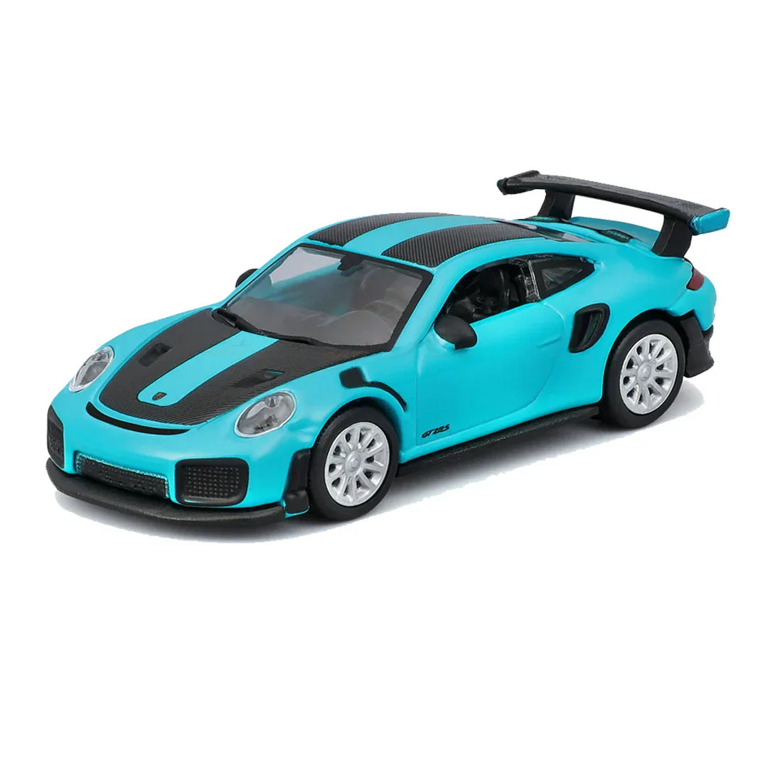 Maisto Porsche 911 GT2 RS Blue w/ Carbon Stripes – 1:64 Scale Speed Icons | Licensed Die‑Cast Supercar Model - Jaiman Toys
