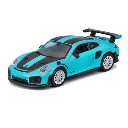Maisto Porsche 911 GT2 RS Blue w/ Carbon Stripes – 1:64 Scale Speed Icons | Licensed Die‑Cast Supercar Model - Jaiman Toys