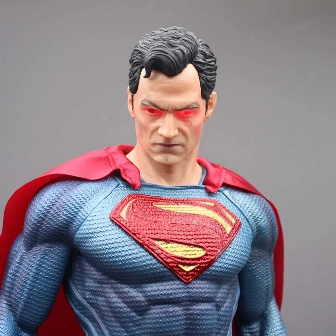 Superman Premium Action Figure – 50cm Collectible Statue with 2 Interchangeable Heads & Light-Up Eyes | DC Comics Hero Edition HW - Jaiman Toys