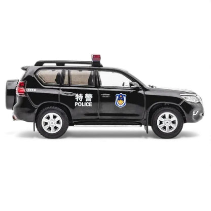 Toyota Land Cruiser Prado 150 – S.W.A.T Version (Black) | 1:64 Diecast Model Car