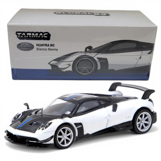 Tarmac Works GLOBAL64 1:64 Pagani Huayra BC Bianco Benny Diecast Model Car (T64G-TL014-WH)
