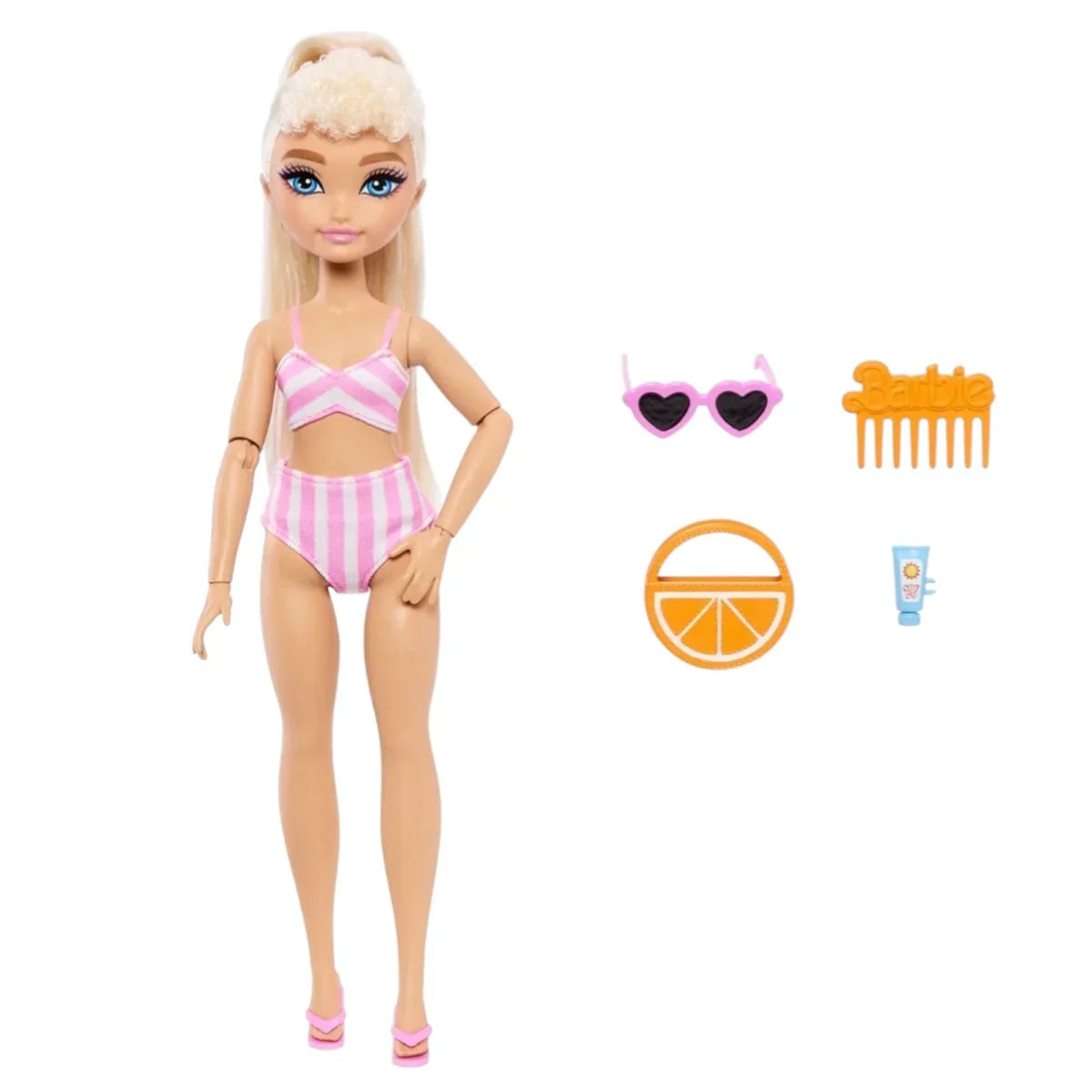 Barbie Dream Besties Beach Malibu Doll – JGH83 | Summer-Themed Doll for Kids 3+ - Jaiman Toys