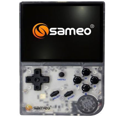 Sameo SG9000: A Premium Handheld Retro Game Console,Dual System StockOS + GarlicOS 3.5 Inch IPS Screen Built-in 64G TF (White)