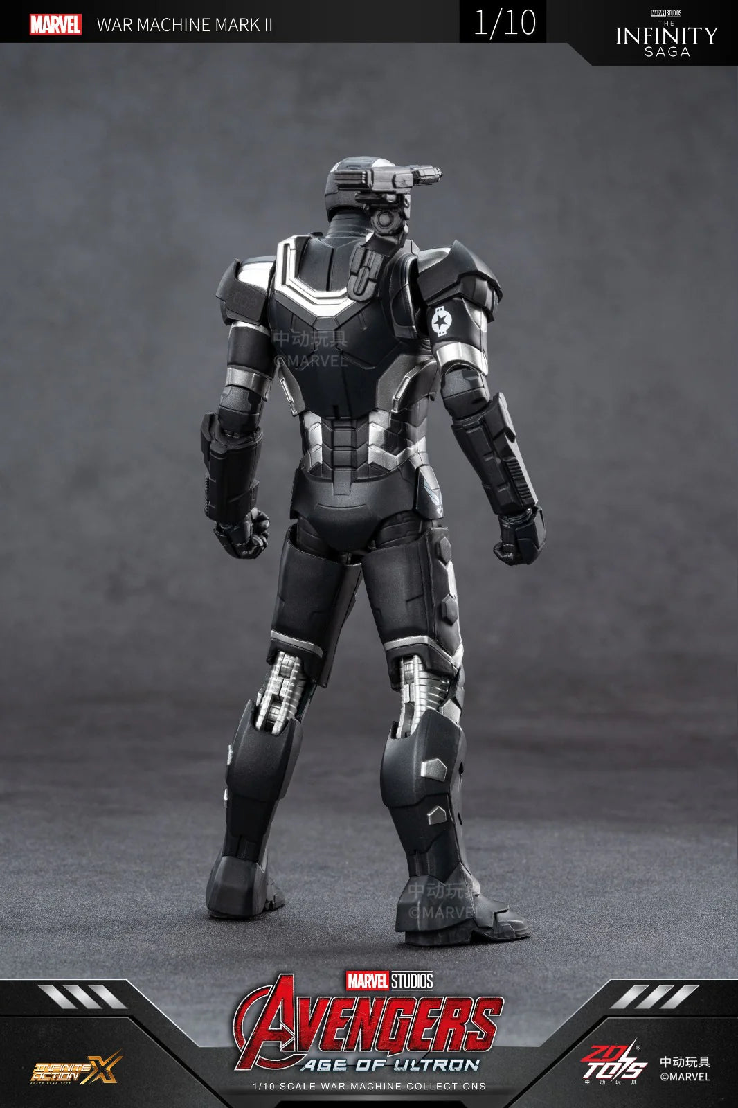 ZD Toys Marvel Avengers: Age of Ultron Iron Man Mark II (MK2) 1/10 Scale Action Figure | 7 Inch Premium Collector Figure with Articulation | Display Collectible