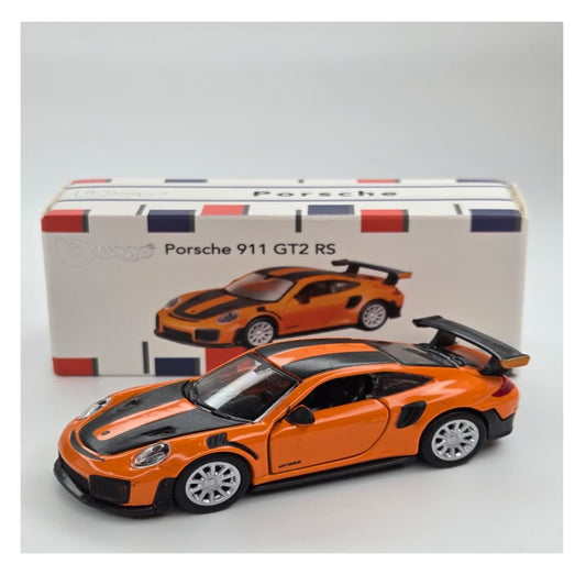 Bburago Porsche 911 GT2 RS 1:64 Scale Die-Cast Model Car | Orange Sports Collectible