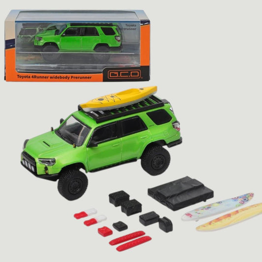 GCD 536 Toyota 4Runner Widebody Prerunner Green 1:64 Diecast Model SUV with Accessories – Premium Off-Road Collectible