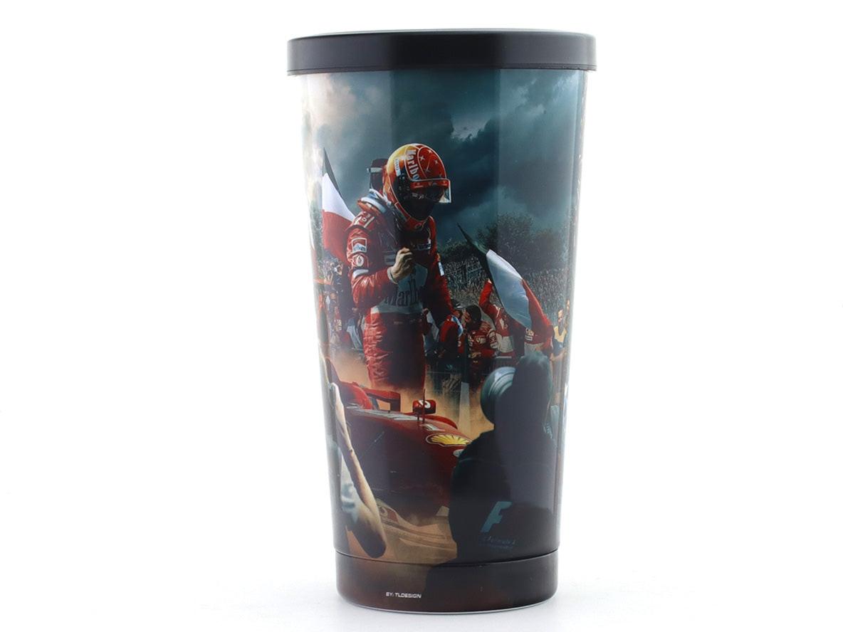 Ferrari F1 Racing Inspired Tumbler Cup with Lid 500ml – Formula 1 Theme Travel Drink Cup for Motorsport Fans