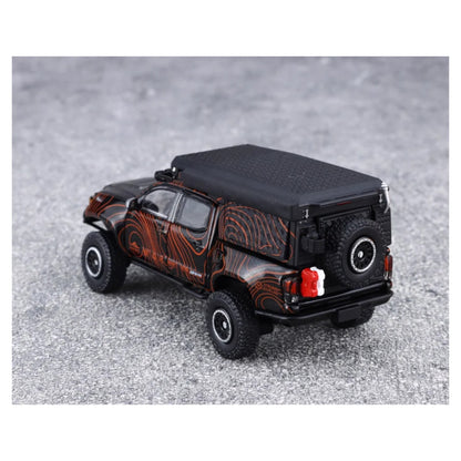 GCD 1:64 Toyota Tacoma N300 Widebody Camper – Black | Premium Diecast Model Truck