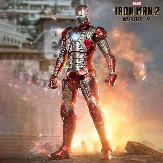 ZD Toys Ultimate Action Figure 1:10 Scale Iron Man Mark V – Marvel Studio Edition with Light‑Up Function - Jaiman Toys