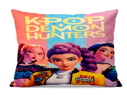 Huntrix Deluxe K-Pop Bedsheet Set 1 Single | 60 x 90 Inch Soft Microfiber Single Bed Sheet with 1 Pillow Cover | Vibrant K-Pop Inspired Design