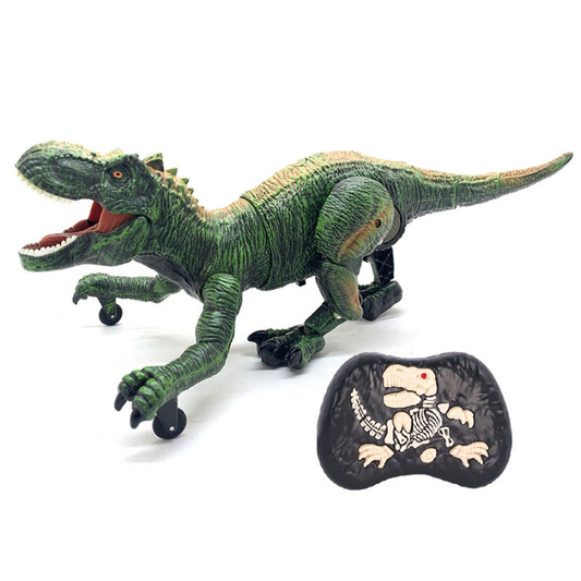Remote Control 2.4GHz Steam Dinosaur Toy with Light, Sound & Red Mist Spray – RC Walking T-Rex for Kids