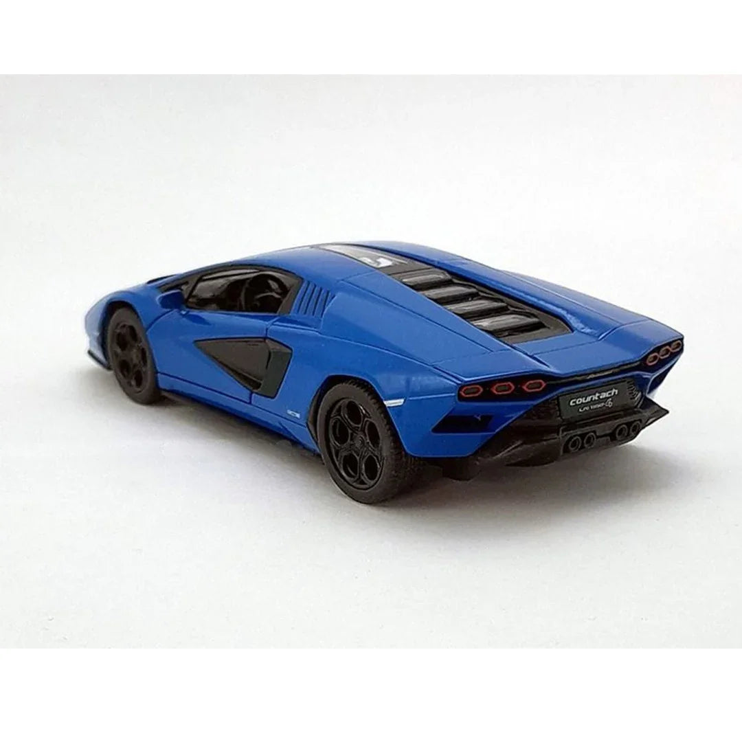 KiNSMART 1:38 Lamborghini Countach LPI 800-4 Diecast Model Car – Pullback, Openable Doors, Collectible Toy- Blue - Jaiman Toys
