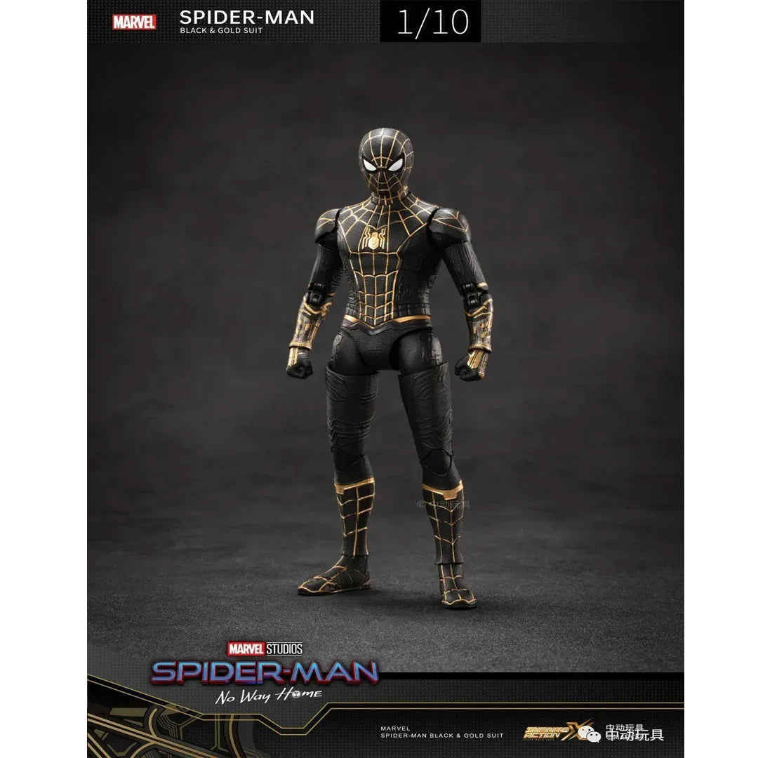 ZD Toys Marvel Spider-Man No Way Home Black & Gold Suit Action Figure – Collectible Toy - Jaiman Toys