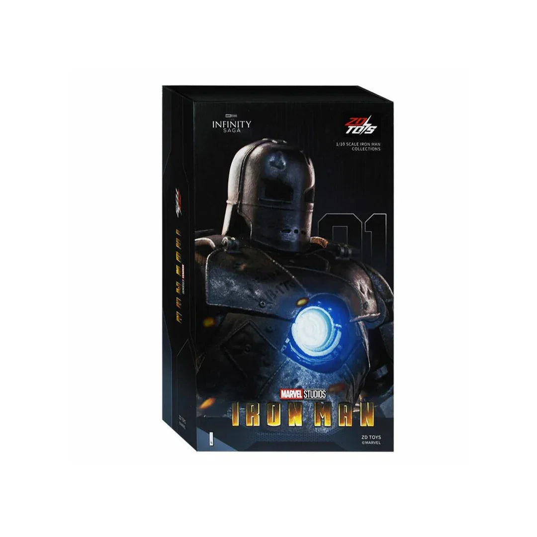 ZD Toys 1/10 Iron Man Mark I Action Figure – Marvel Studios Infinity Saga (No Light-Up Function)-1906-1 - Jaiman Toys