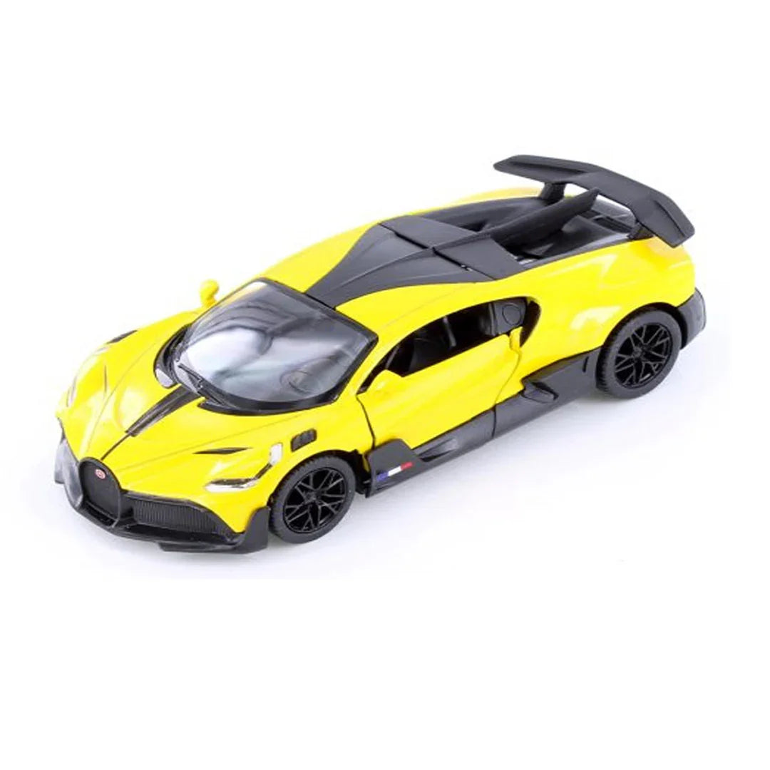 KiNSMART 5442W Bugatti Divo – 1:36 Scale Die-Cast Model Toy Car - Yellow - Jaiman Toys
