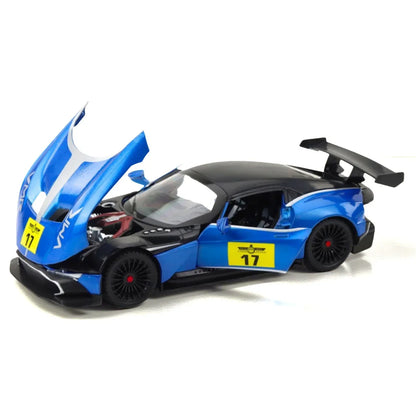 HTS 1:18 Alloy Metal Pull Back Die-Cast Car – Openable Doors, Sound & Light Effects, Realistic Smoke Spray