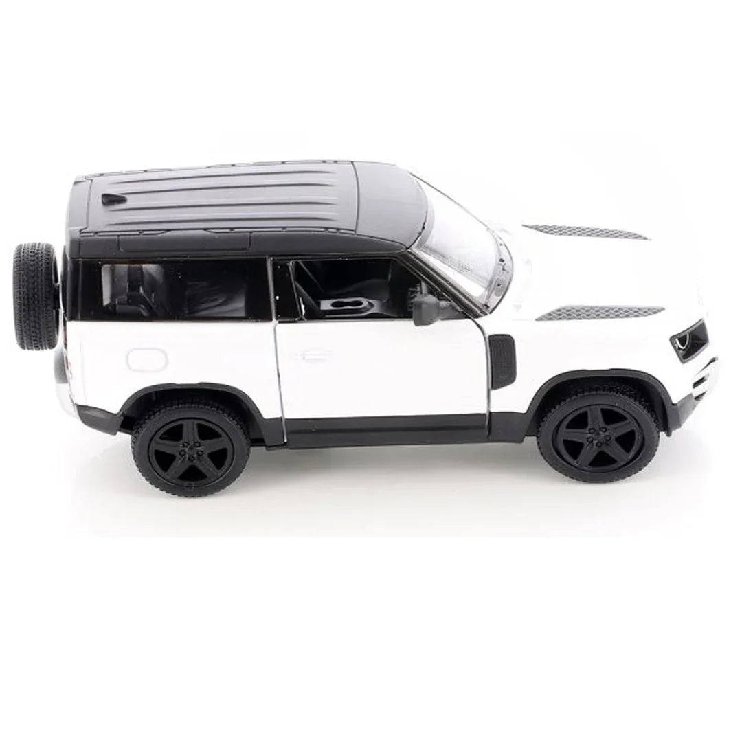 KiNSMART KT5428W Land Rover Defender 90 – 1:36 Scale Die-Cast Model Toy Car - White - Jaiman Toys