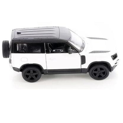 KiNSMART KT5428W Land Rover Defender 90 – 1:36 Scale Die-Cast Model Toy Car - White - Jaiman Toys
