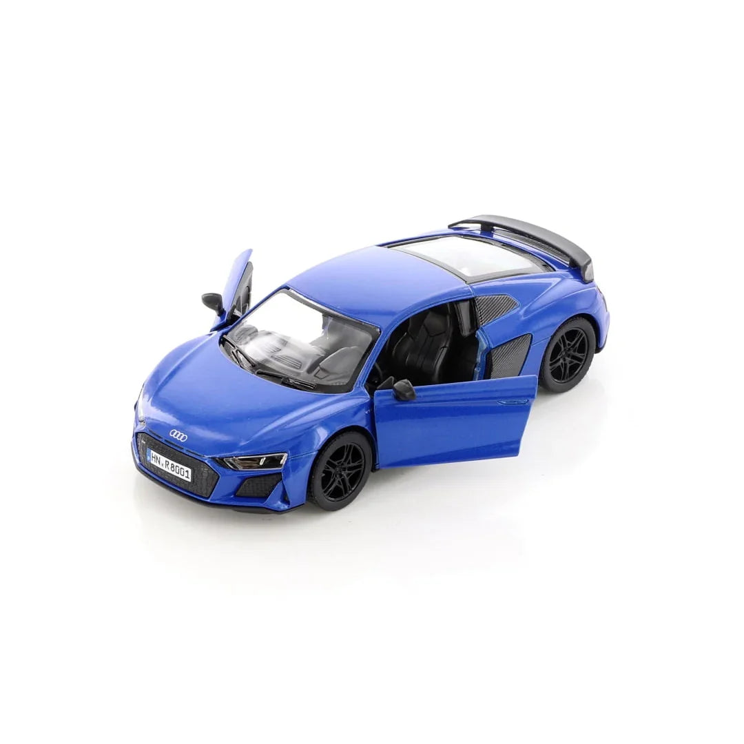 KiNSMART 2020 Audi R8 Coupe – 1:36 Scale Die-Cast Model Car Set – 5-Inch Pullback Toy Cars - Blue - Jaiman Toys