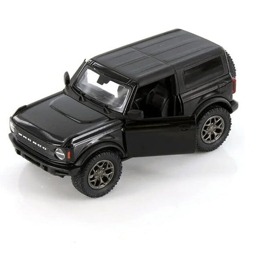 KiNSMART 2022 Ford Bronco – 1:34 Scale Die-Cast Model Car – Pullback Toy Car Collectible - Black - Jaiman Toys
