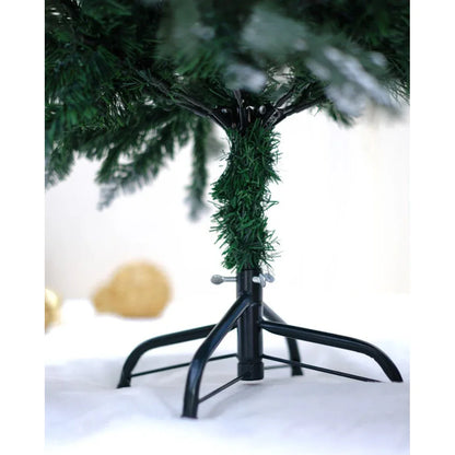 SWEN Balsam 4-Feet Christmas Tree with Light Frosting & Large Pine Cones | Premium Snow-Kissed Holiday Décor