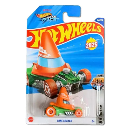 Hot Wheels 1:64 Scale 5-Car Set – Cone Shaker, 2020 Ram 1500 Rebel HYW91, Vairstrike JJH53, Let's Race Street Shrieker & Hako Type D J-Imports