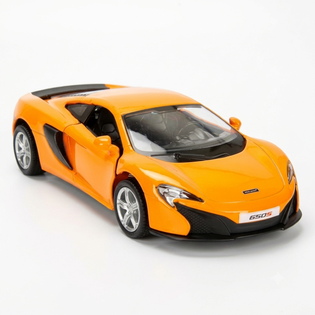 RMZ City 1:32 McLaren 650S Diecast Model Car – Blue/Orange (2 Variants)