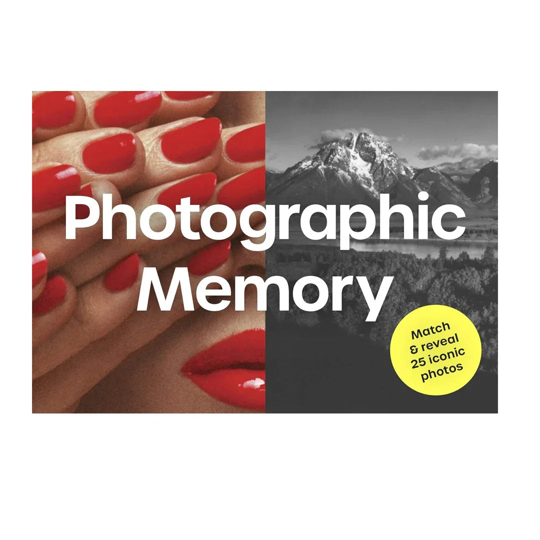 Photographic Memory: Match & Reveal 25 Iconic Photos – Laurence King Game - Jaiman Toys
