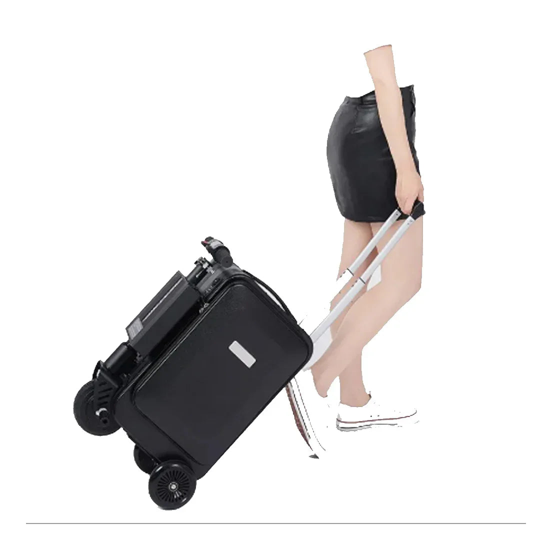 Smart Electric 20 inch Ride-On Luggage with Removable Battery & Front Drive Wheel - Black