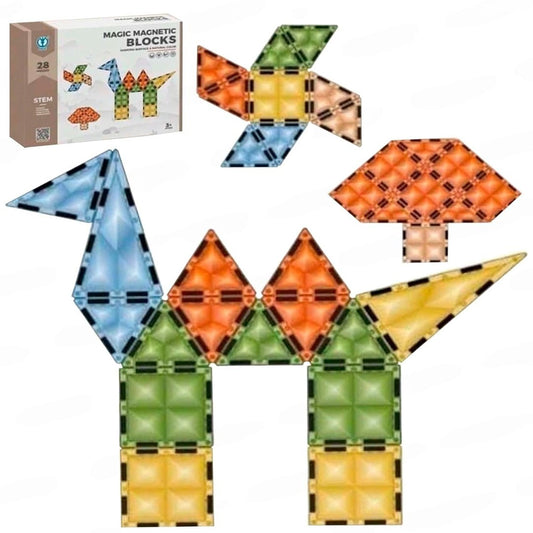 Breatoi Magnetic Blocks for Kids – 28 PCS 3D Building Set | Educational Construction Toys for Early Development & Creativity