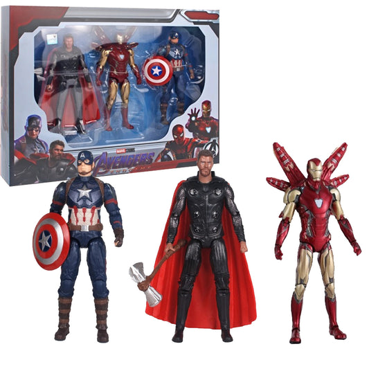 Marvel Avengers Endgame Action Figure Set – Iron Man, Captain America & Thor Collectible Figures