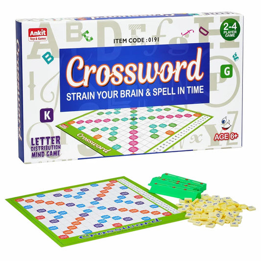 Ankit Toys Crossword Board Game – 38×38 cm Word-Building Game for Kids & Families