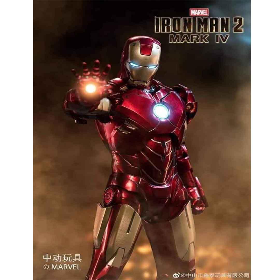 ZD Toys Ultimate 1:10 Scale Iron Man 2 Mark IV Action Figure – Light‑Up LED Edition - Jaiman Toys