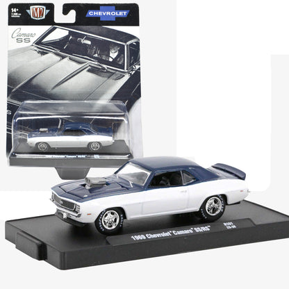 M2 Machines 1969 Chevrolet Camaro SS/RS 1:64 Die-Cast Muscle Car with Display Base