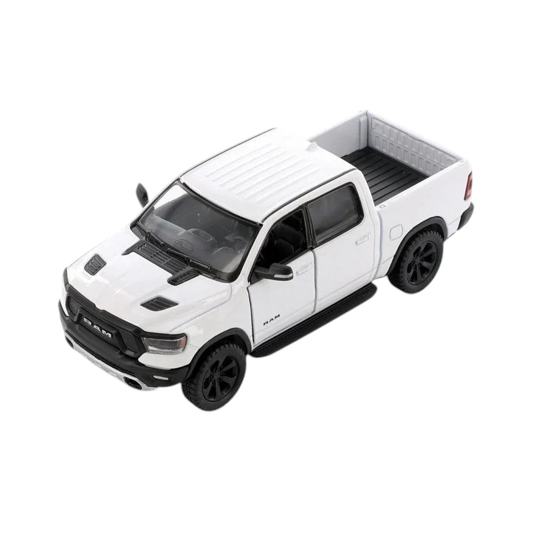 KiNSMART KT5413W 2019 Dodge Ram Pick Up Truck, Black – 1:46 Scale Die-Cast Model Toy Car - White - Jaiman Toys