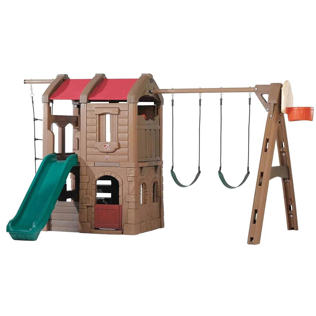 Step2 Naturally Playful Adventure Lodge Play Center | Indoor & Outdoor Kids Playhouse - Jaiman Toys