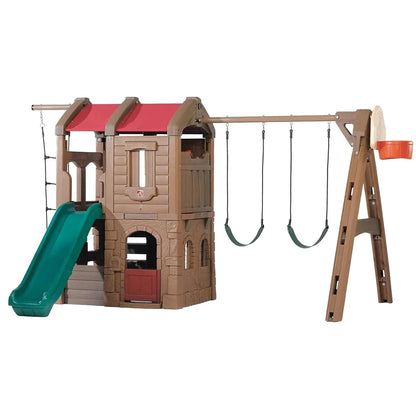 Step2 Naturally Playful Adventure Lodge Play Center | Indoor & Outdoor Kids Playhouse - Jaiman Toys
