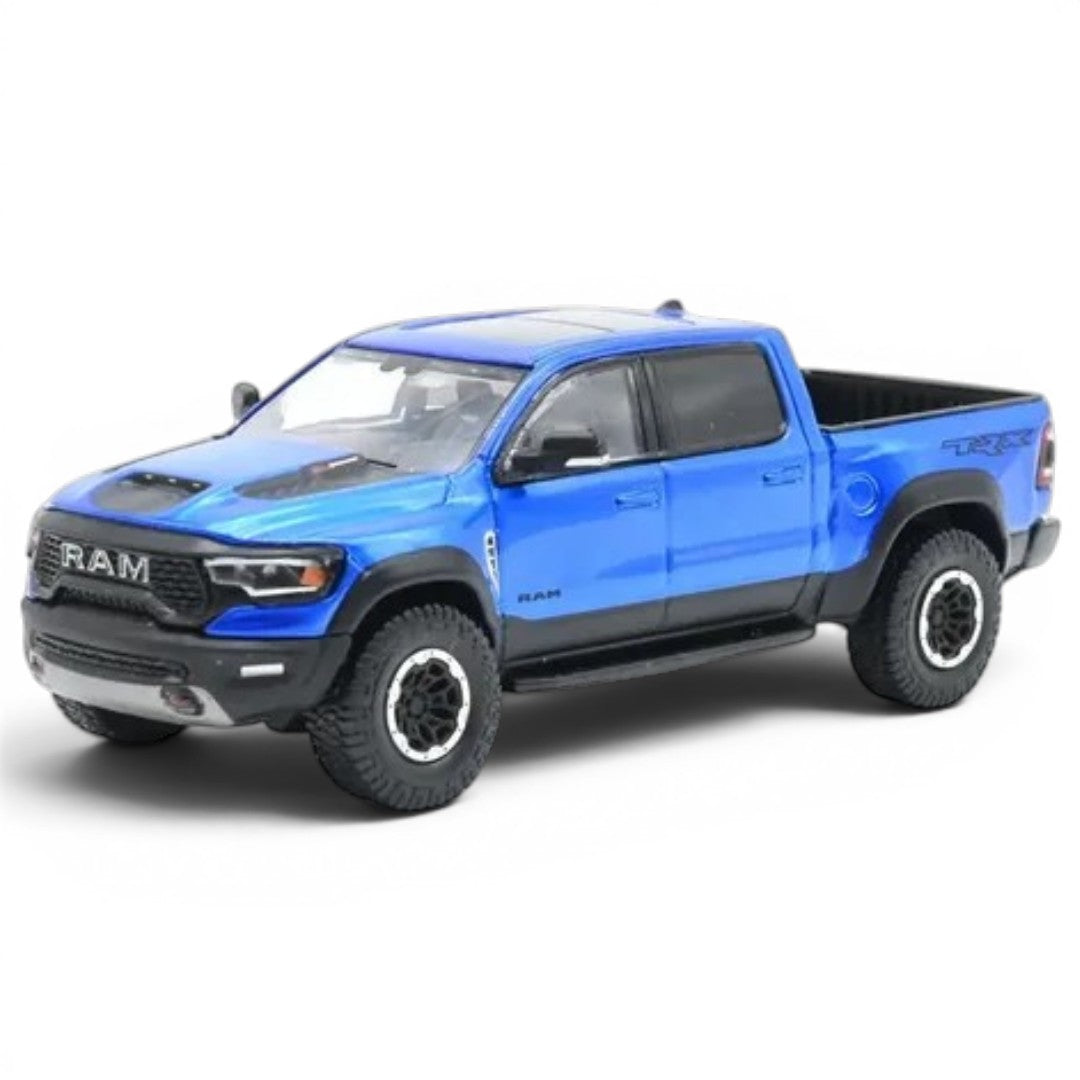 Shadow Pro KS-067-662 1:64 RAM TRX Tyrannosaurus Rex Pickup Truck Diecast Model | Premium Collectible Display Edition | Blue & Black Variants