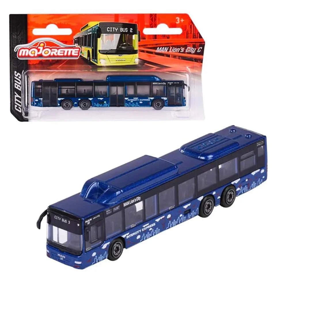 Majorette City Bus Toy – Single Pack Freewheel Bus with Metal Suspension (13 cm) - Jaiman Toys