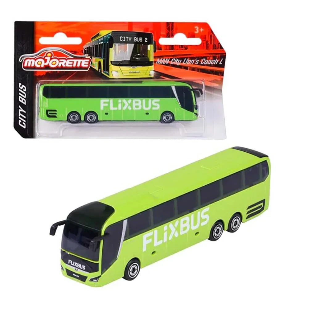 Majorette City Bus Toy – Single Pack Freewheel Bus with Metal Suspension (13 cm) - Jaiman Toys