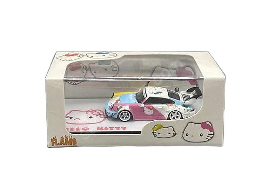 HELLO KITTY 1/64 SCALE DIECAST CAR MODEL BY FLAME - Jaiman Toys