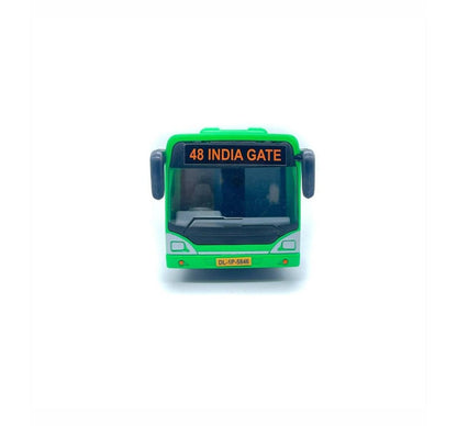 Centy Toys Public Commuters Pull Back Action Low Floor Bus Green | Friction Powered City Bus Toy | 3+ Years