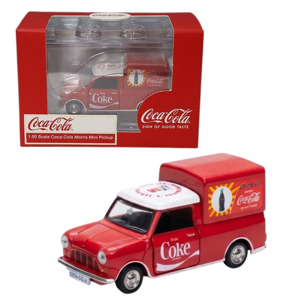 Tiny City Morris Mini Pickup Coca-Cola 1:50 Die-Cast Model Car | Official Coca-Cola Collectible Mini Truck