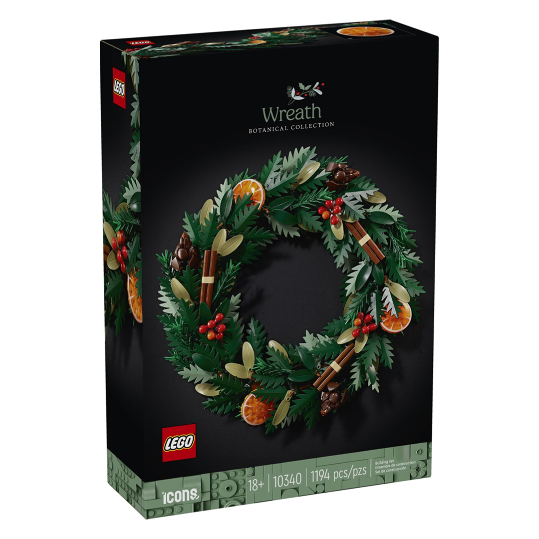 LEGO Icons 10340 : Botanicals Wreath Centrepiece Table Decorations, Christmas Garland, Home Decor Toys Idea for Adults (1194 Pieces)