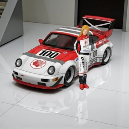 BSC 1:64 Toyota -Porsche RWB 964 Racing #100  SCALE DIECAST CAR  MODEL BY BSC MODEL– ( WITH FIGURE )