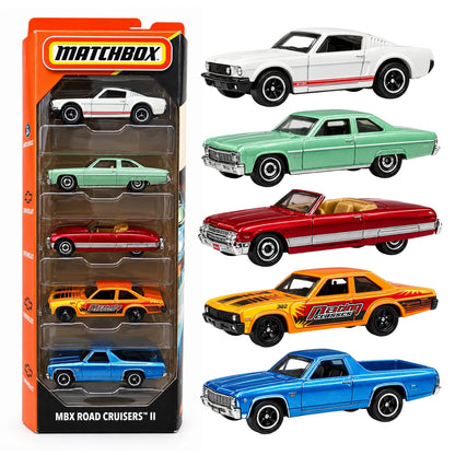 Matchbox JBX35 MBX Road Cruisers II 5-Pack Die-Cast Classic Cars & Trucks Collectible Toy Set