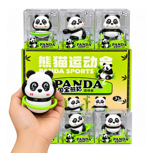 Panda Sports Cute Cartoon Panda Activity Toy for Kids – Hula Hoop, Skateboard & Exercise Panda Collectible Toy, Fun Playtime Gift for Ages 3+ (1 Piece, Random Design)
