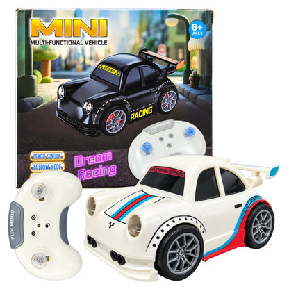 MINI Dream Racing Multi-Functional Remote Control Racing Car Toy with Follow Mode, Escape Mode, Sports Design & Wireless Controller – White (6+ Years)